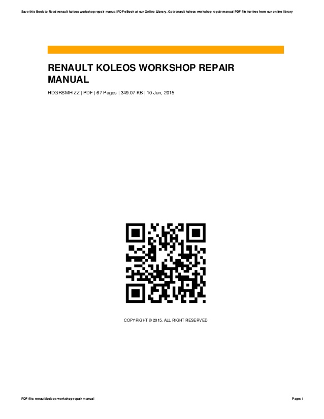 Renault 5 Workshop Manual Free Download